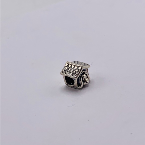 EUC Pandora 790592EN27 Sterling Silver Doghouse Dog Animal Bead w/ Enamel Heart - Picture 8 of 16